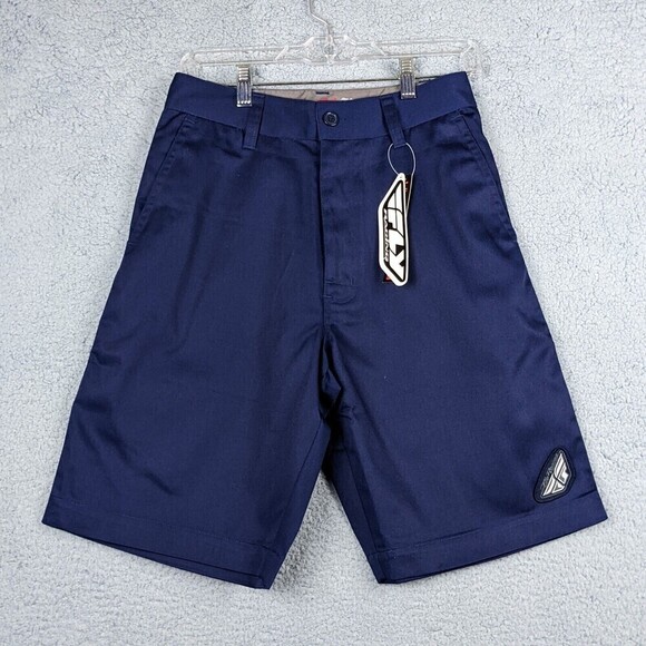 Fly Racing Shorts Men's 28 Navy Standard Pilot 9.5" Inseam Premium MTB Cycling - Picture 1 of 8